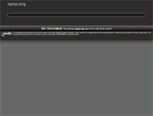 Tablet Screenshot of opep.org